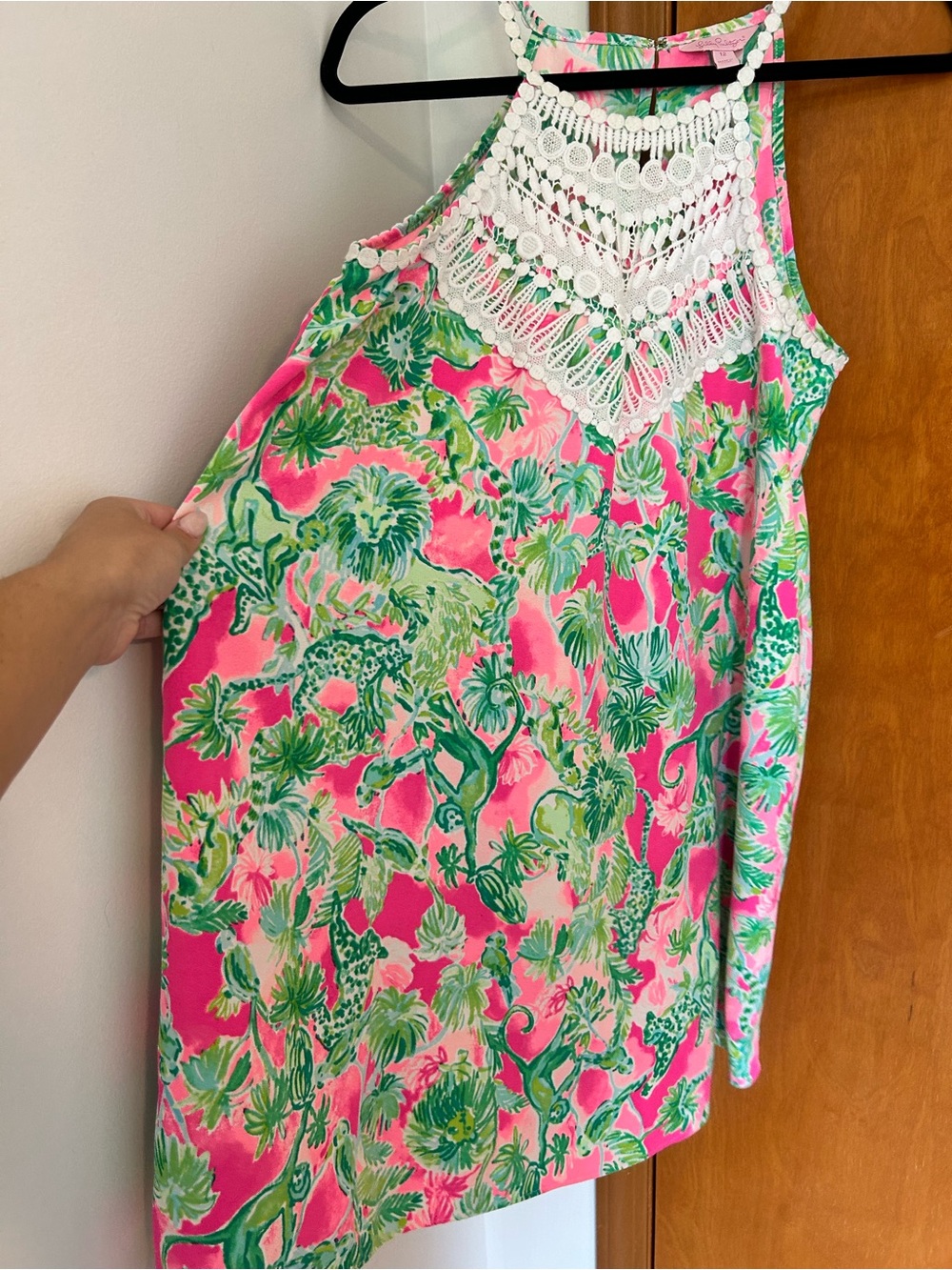 🩷Pink&green💚 Lilly Pulitzer animal print dress